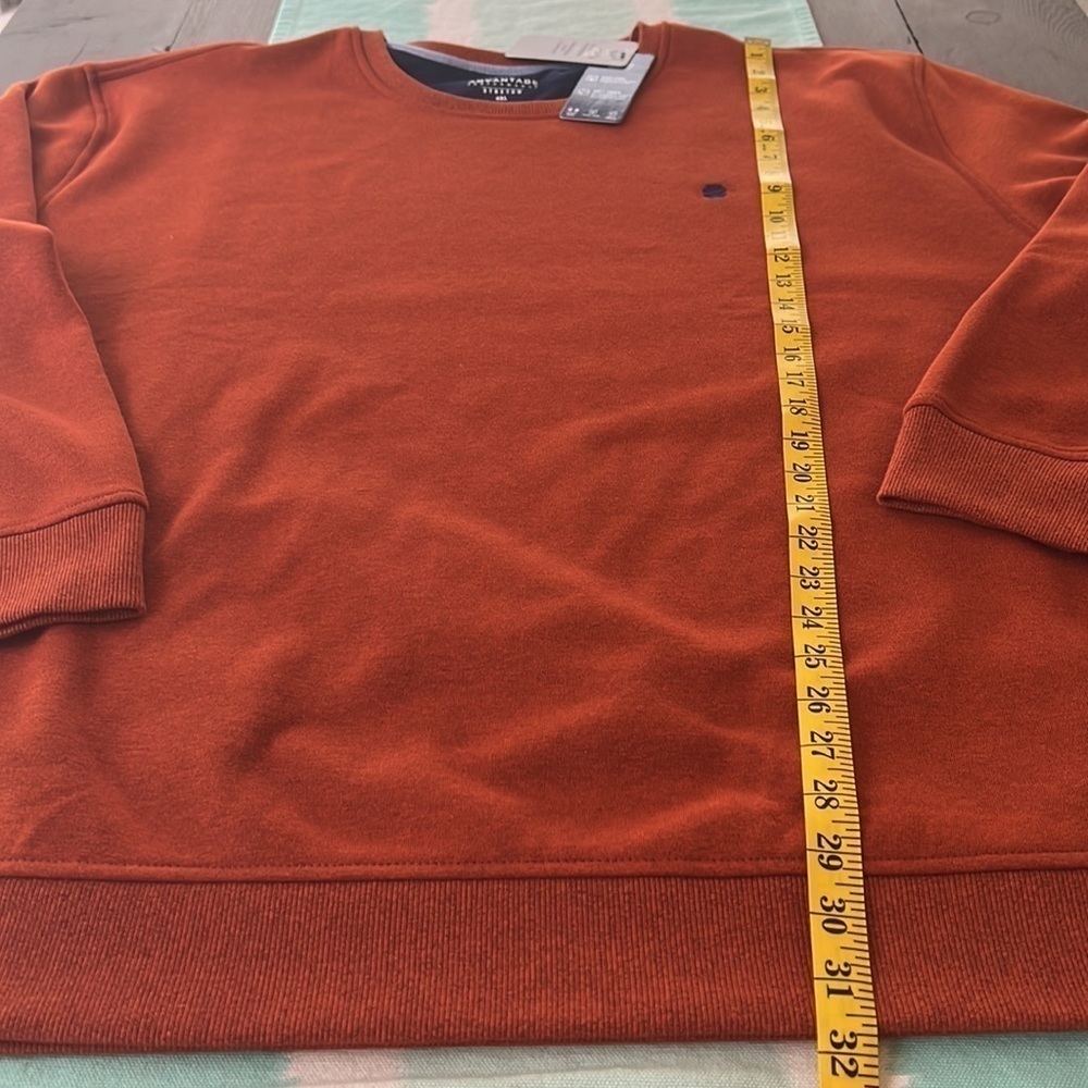 Izod Advantage Performance Stretch Crewneck Sweatshirt Burnt Orange 4XL NWT - Picture 9 of 10